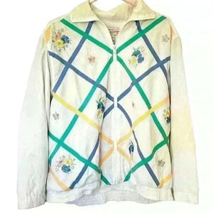 ALFRED DUNNER EMBROIDERED FLORAL JACKET